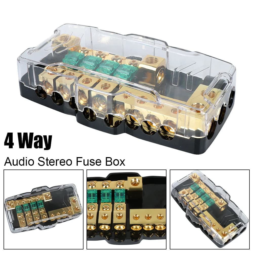 Boîte de Distribution de fusibles, bloc multifonctionnel LED Audio stéréo porte-fusible pour divisio