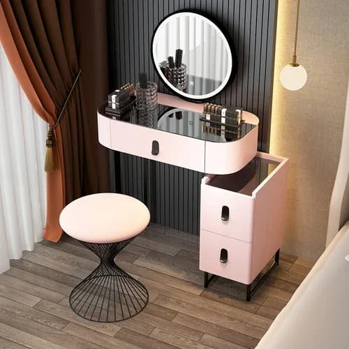 Table de maquillage en élasthanne pour filles, rangement de maquillage pour la maison, meubles de sa