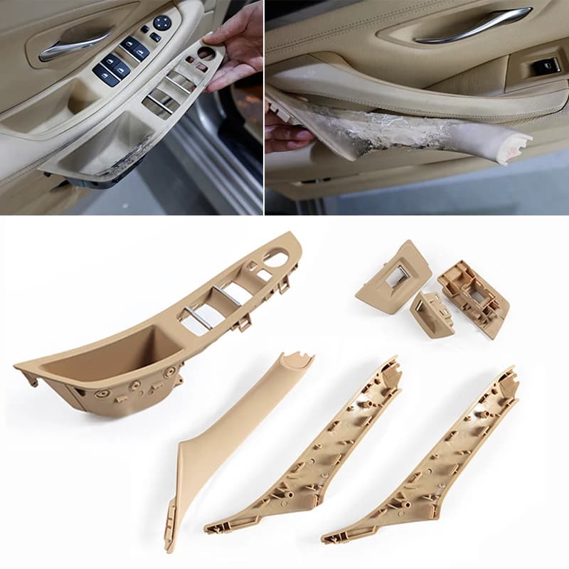 Poignée de porte intérieure de voiture RHD LHD, garniture de panneau de porte intérieure, couvercle