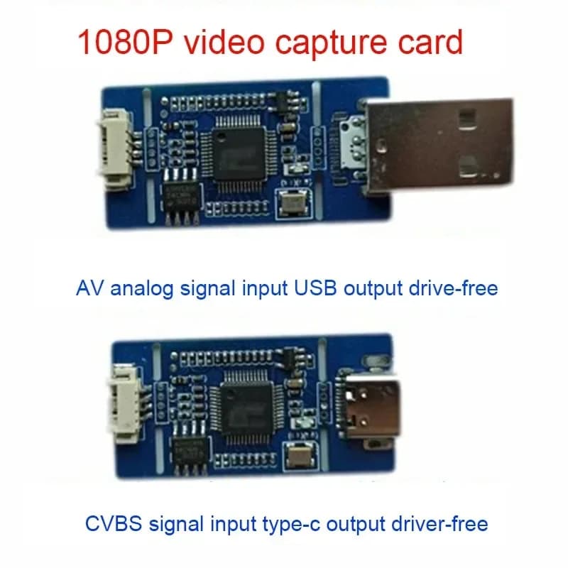 Module de caméra CVBS vers USB, capture de signal analogique vers USB numérique, lecteur gratuit UVC
