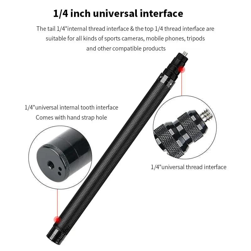 Trépied à poignée rotative Invisible en Fiber de carbone, 1.2m, 3m, pour GoPro Max2 Insta360 X5 X4 D