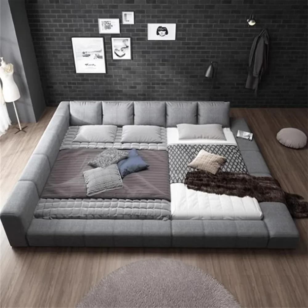 Chambre Unique lit esthétique moderne tête de lit Double enfants lit dormir 180x200 Muebles Para dor