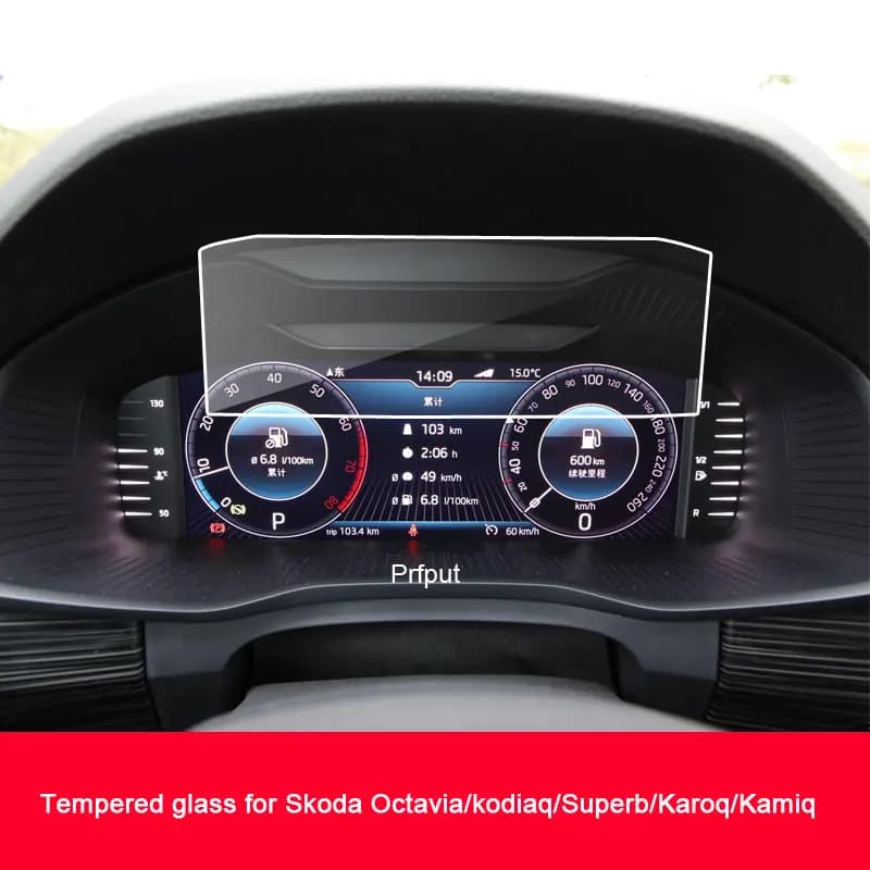 Protecteur d'écran en verre pour voiture, écran LCD 10.25 pouces, Skoda, Columbus, Octavia, Kodiaq,