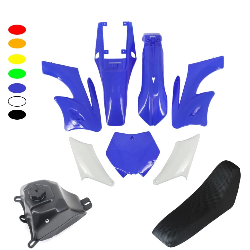 Kits de carénage de couvercle en plastique, garde-boue, sièges de course, réservoirs de carburant à