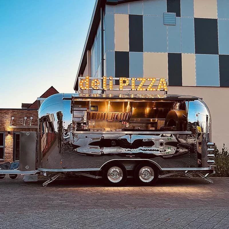 Barres mobiles personnalisées avec porche entièrement équipés Taco barbecue camion de remorque de no