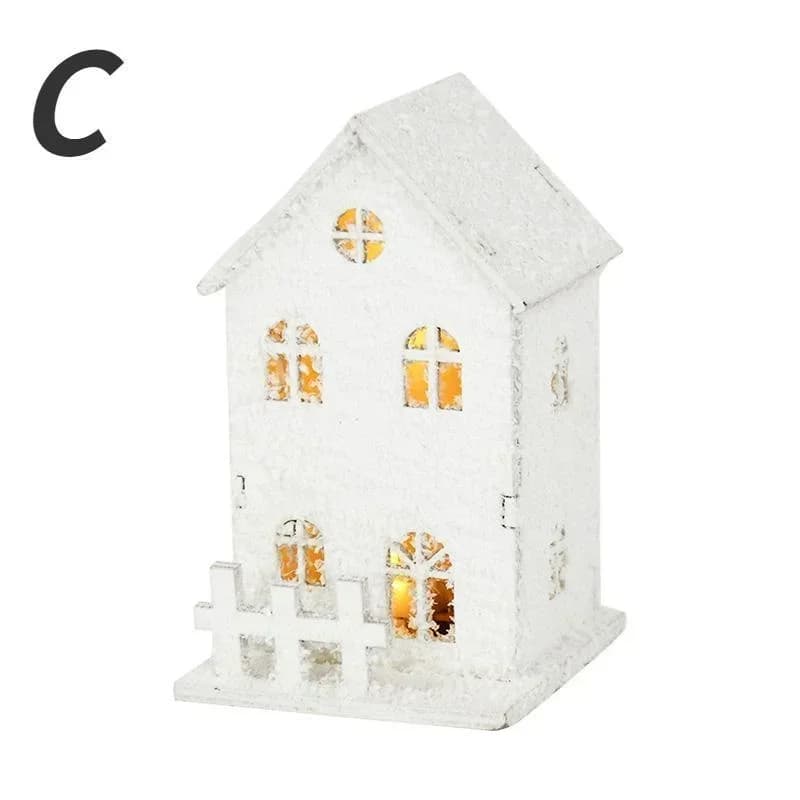 Décoration de Noël avec lumières LED Flocons de neige brillants et décorations de Noël pour une peti