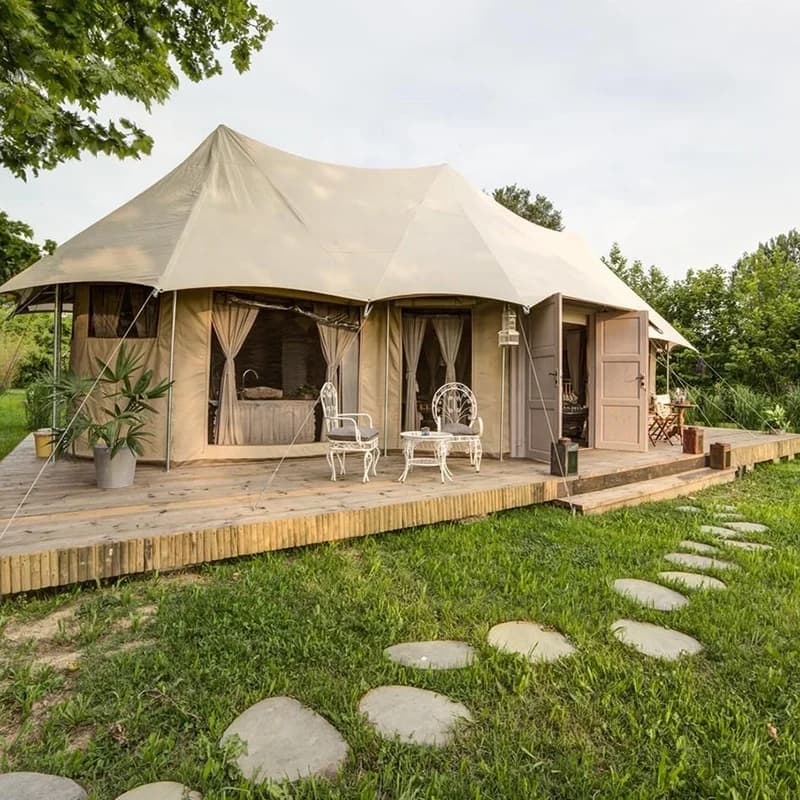 Tente de luxe personnalisée pour hôtel en verre, lodge de glamping, maison-tente écologique pour res