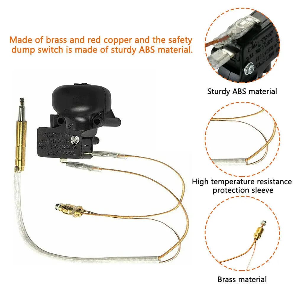 Thermocouple et interrupteur d'inclinaison pour interrupteur de décharge de chauffage, chauffage au