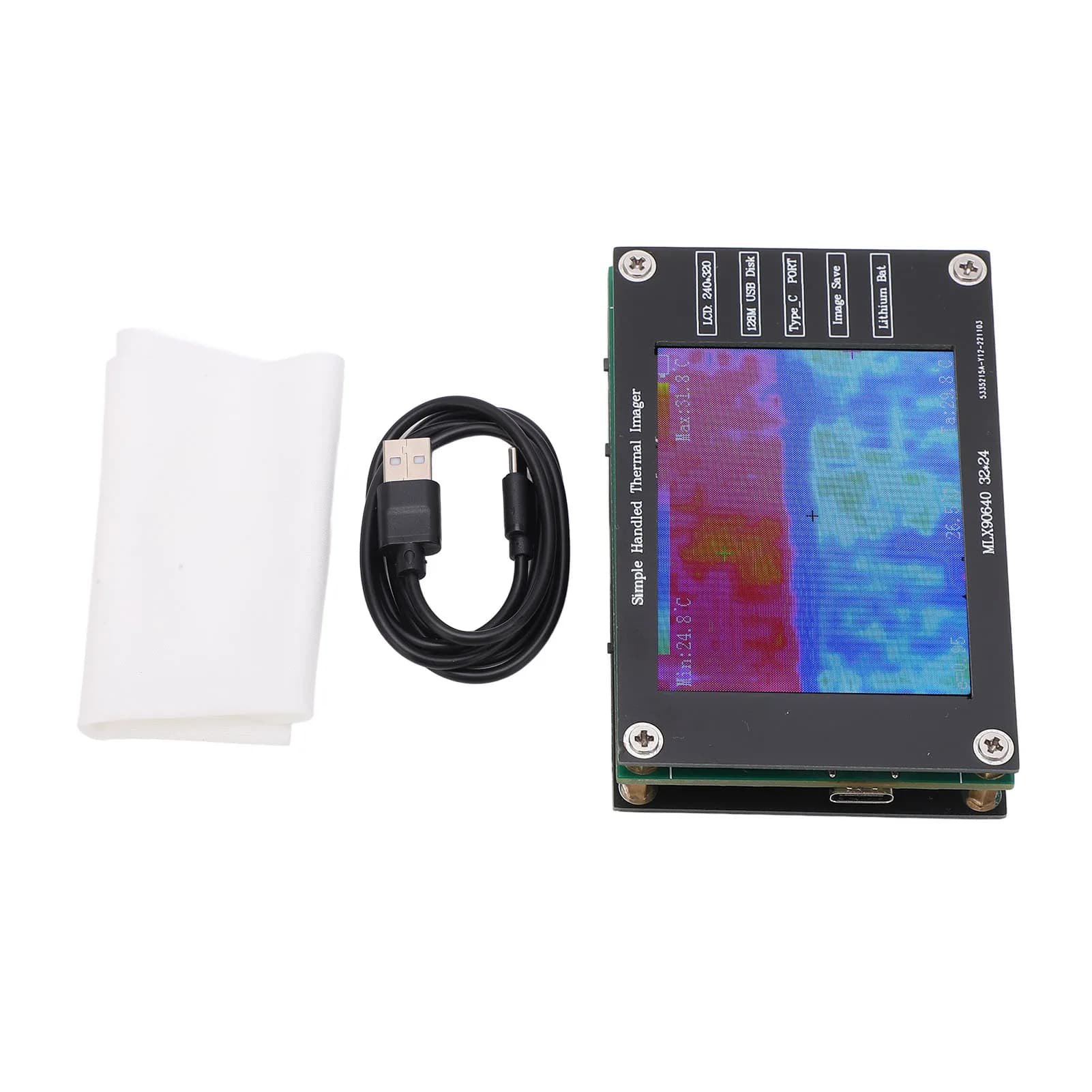 Caméra infrarouge portative -40 ℃ ~300 ℃ Caméra d'imagerie infrarouge numérique, écran LCD de 2,8