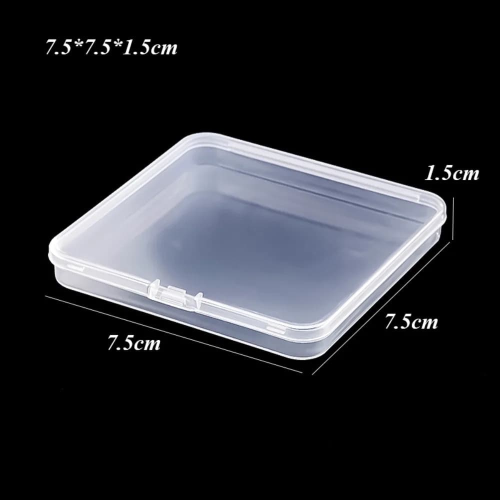 Boîte de rangement d'emballage carrée en plastique Durable, conteneur de perles de bijoux, étui Tran