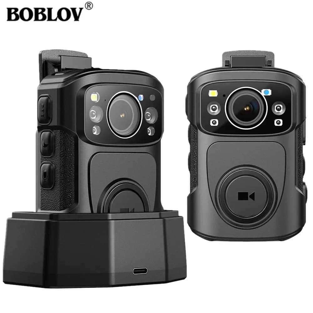 BOCombination-Mini caméra Linge VB4K5 4K, IP68, batterie GPS, caméra de police 128 Go, enregistremen