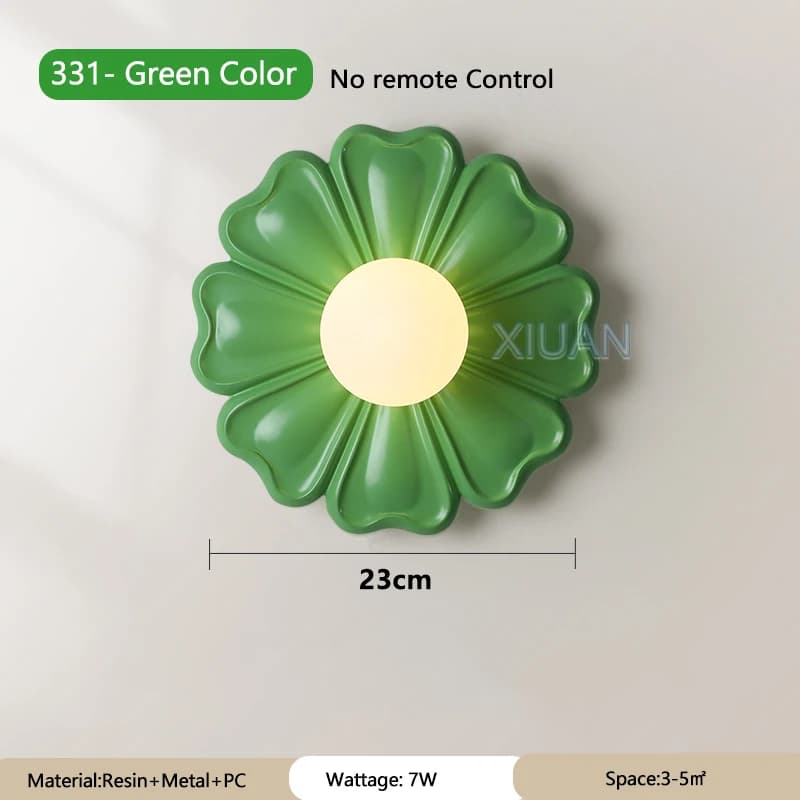 Applique Murale LED Colorée Vintage en Résine Rouge, Verte, Rose, Blanche, Lampe de oral et Ronde Ja
