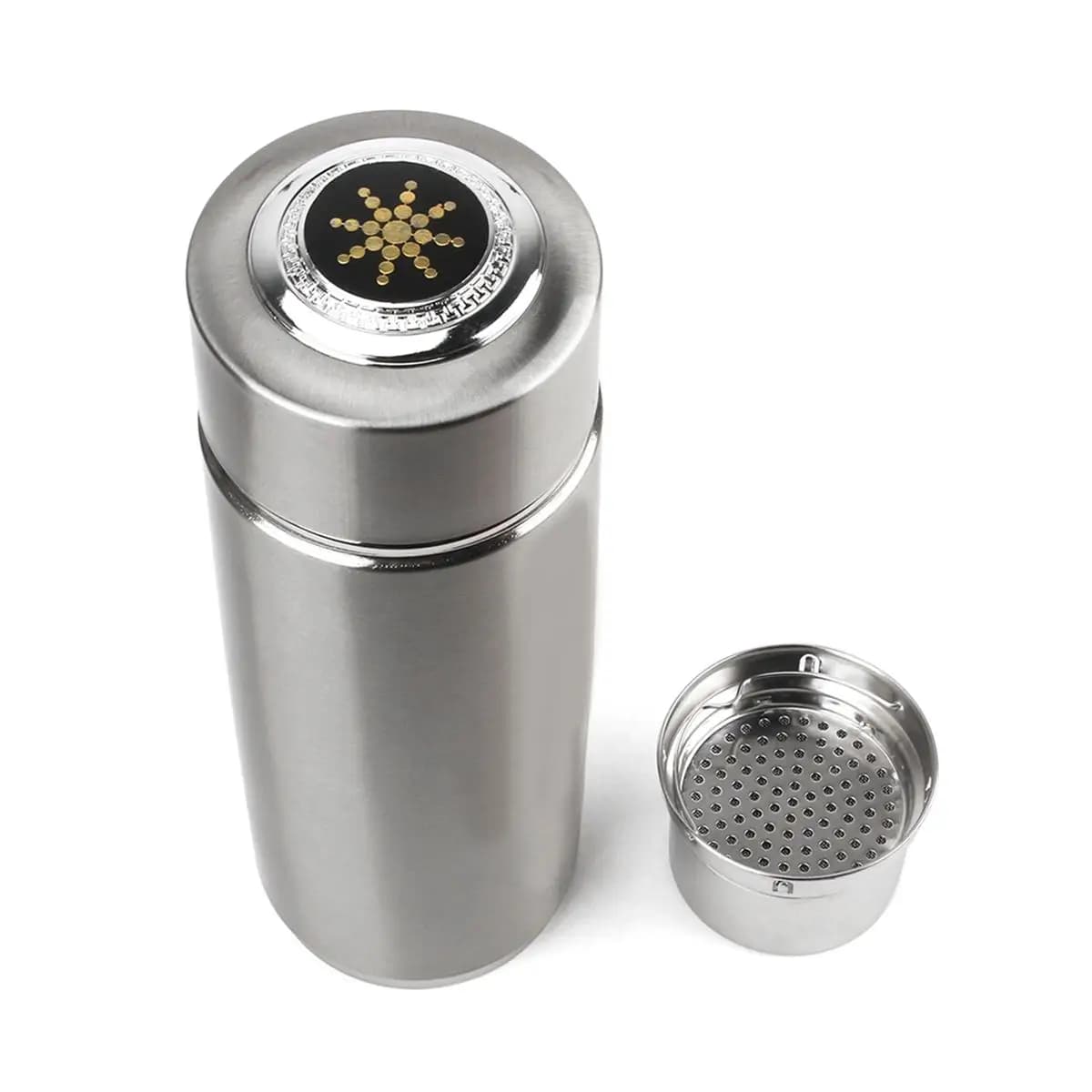 Tasse d'eau filtrée alcaline quantique en acier inoxydable de 400ml, bouteille d'équilibre Bio Energ