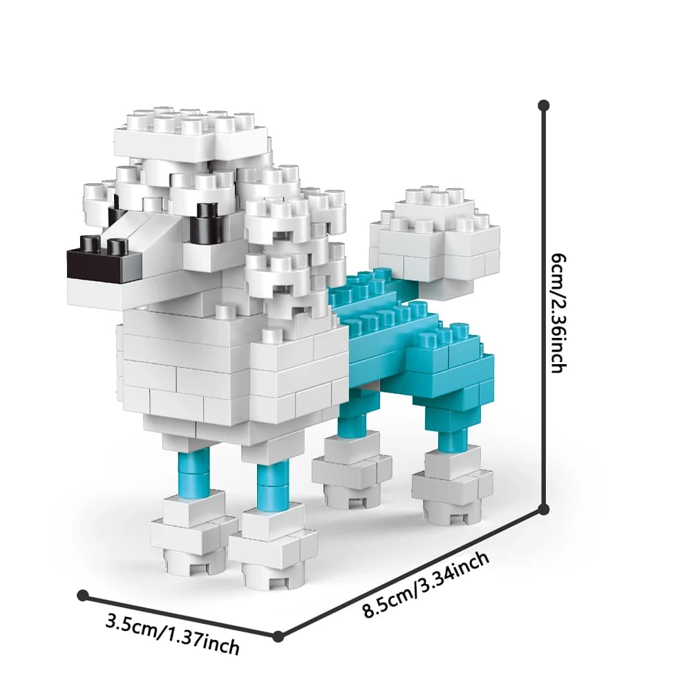 Mini blocs de construction pour chien teckel, jouet pour adultes et enfants: design détaillé et réal