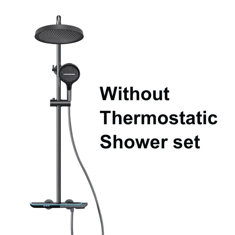 VGX-Ensemble de système de douche thermostatique numérique intelligent, affichage de la température,