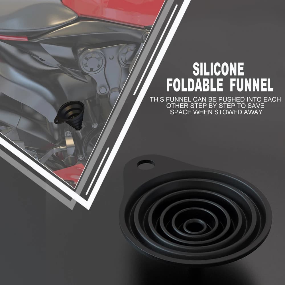Entonnoir universel pliable en silicone pour moteur de moto BMW, K1600ightK1600GTL, K 1600 ightGTL,