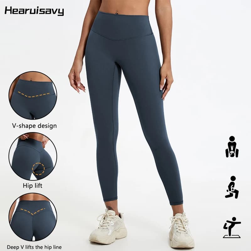 Leggings de sport pour femmes Hearuisavy, tissus super doux, taille haute, pour la gym, le yoga, la
