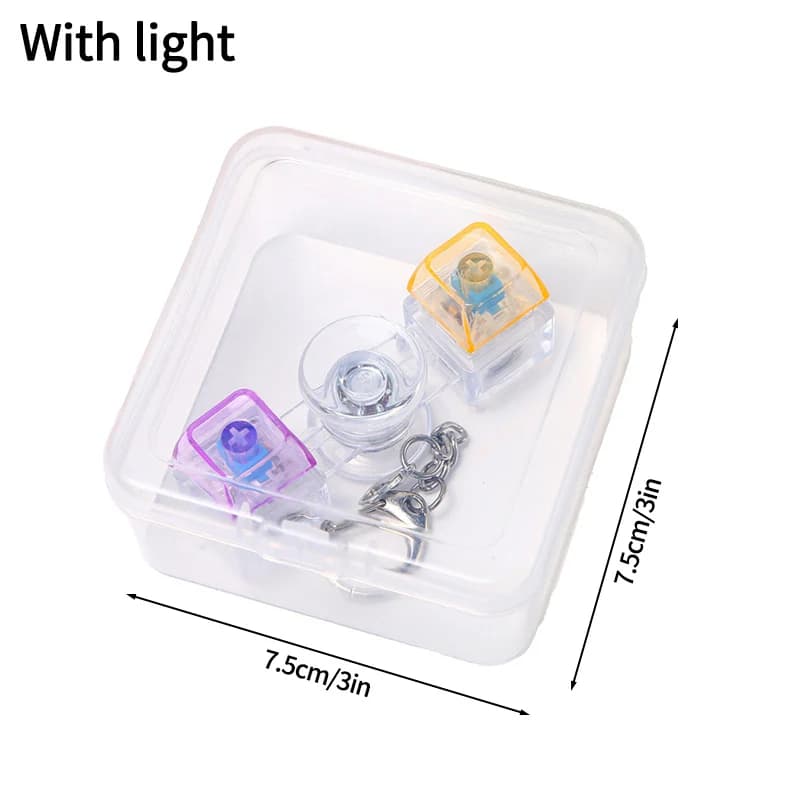 Porte-clés LED Clavier Mecanique Anti-stress avec Boutons à Pression pour Adultes, Idéal pour le Bur