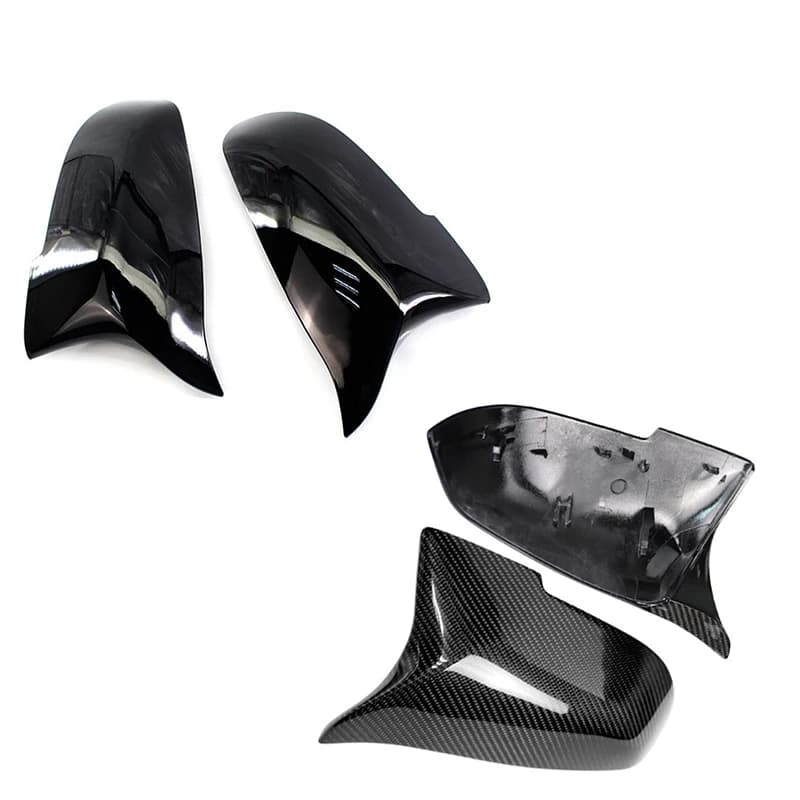 Couvercle de rétroviseur latéral de voiture noir, aspect Fiber de carbone, pour BMW série 5 6 7 F10
