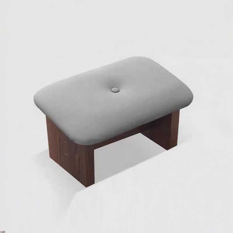 Repose-pieds de maison en pin moderne et minimaliste, finition en cuir moderne et Simple, Structure