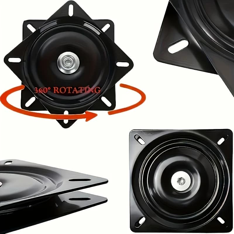 Base pivotante pour chaise robuste 6"/4", 360 ° Mécanisme rotatif et lisse – Parfait pour les tabo
