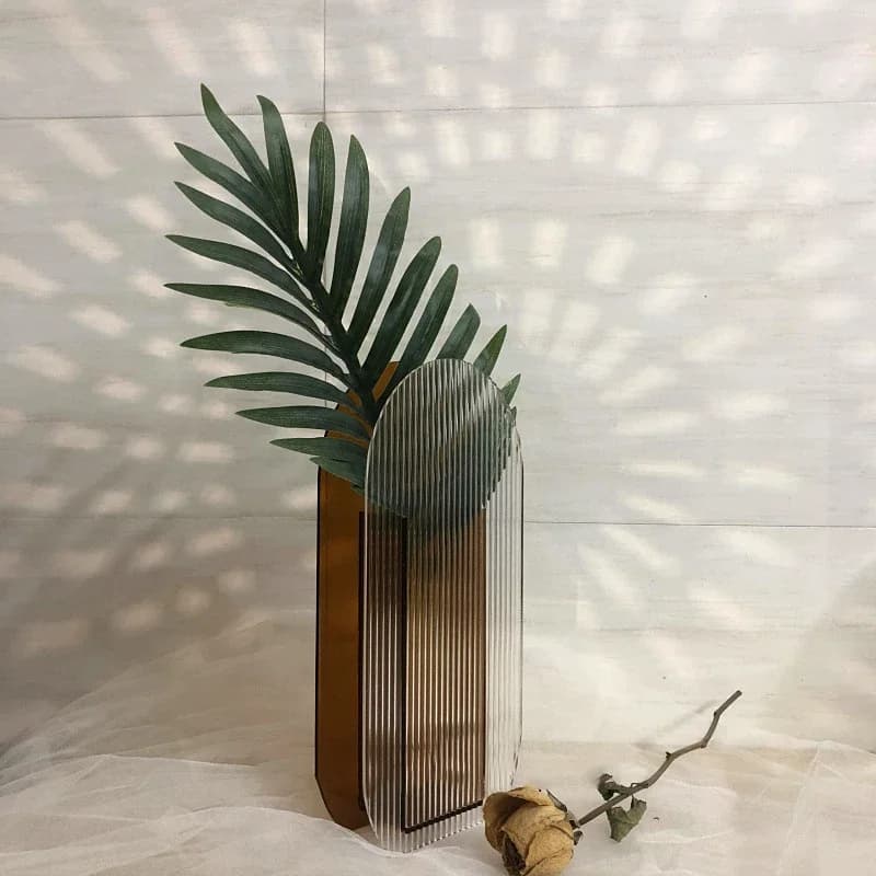 Vase à fleurs en acrylique coloré, Design moderne et contemporain, décoration de conteneur Floral po