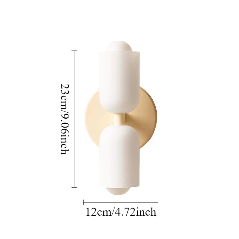 Simple Macron applique abat-jour en verre chambre chevet salle à manger nordique minimaliste moderne