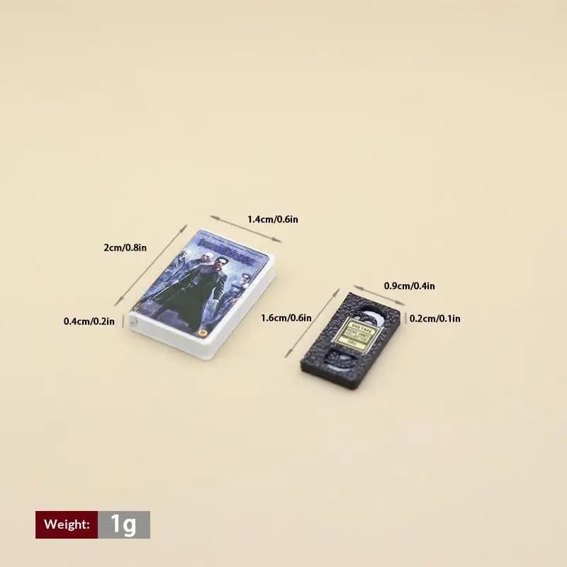 【AN】【AN】1 ensemble de miniatures 1/12 pour maison de poupée, modèle rétro de lecteur de cassettes vi