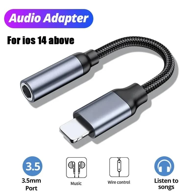 Câble Jack AUX 8 broches vers 3.5mm, adaptateur mâle vers femelle, connecteur de téléphone, séparate
