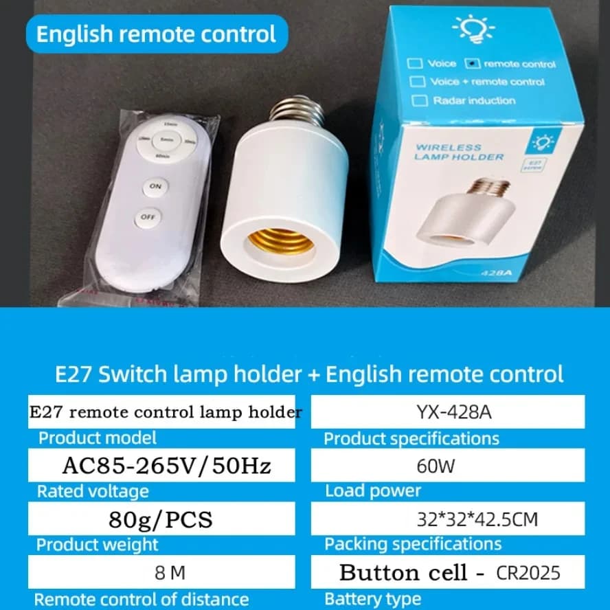 E27 110V 220V maison Multi interrupteur d'éclairage 60W télécommande sans fil minuterie intelligente