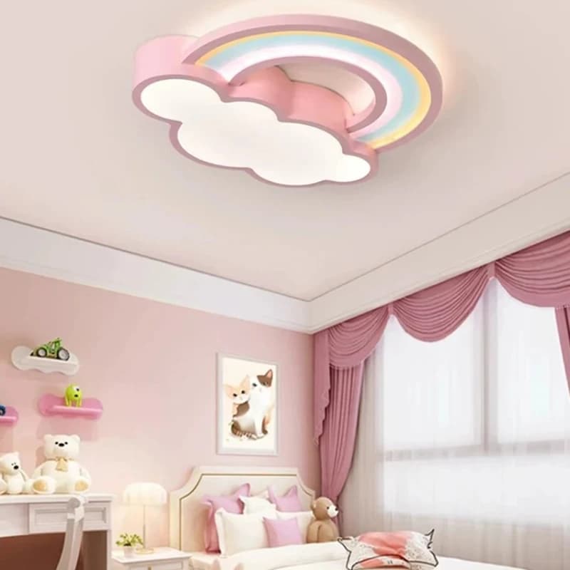 Plafonnier arc-en-ciel coloré, design moderne et créatif, luminaire décoratif d'intérieur, idéal pou