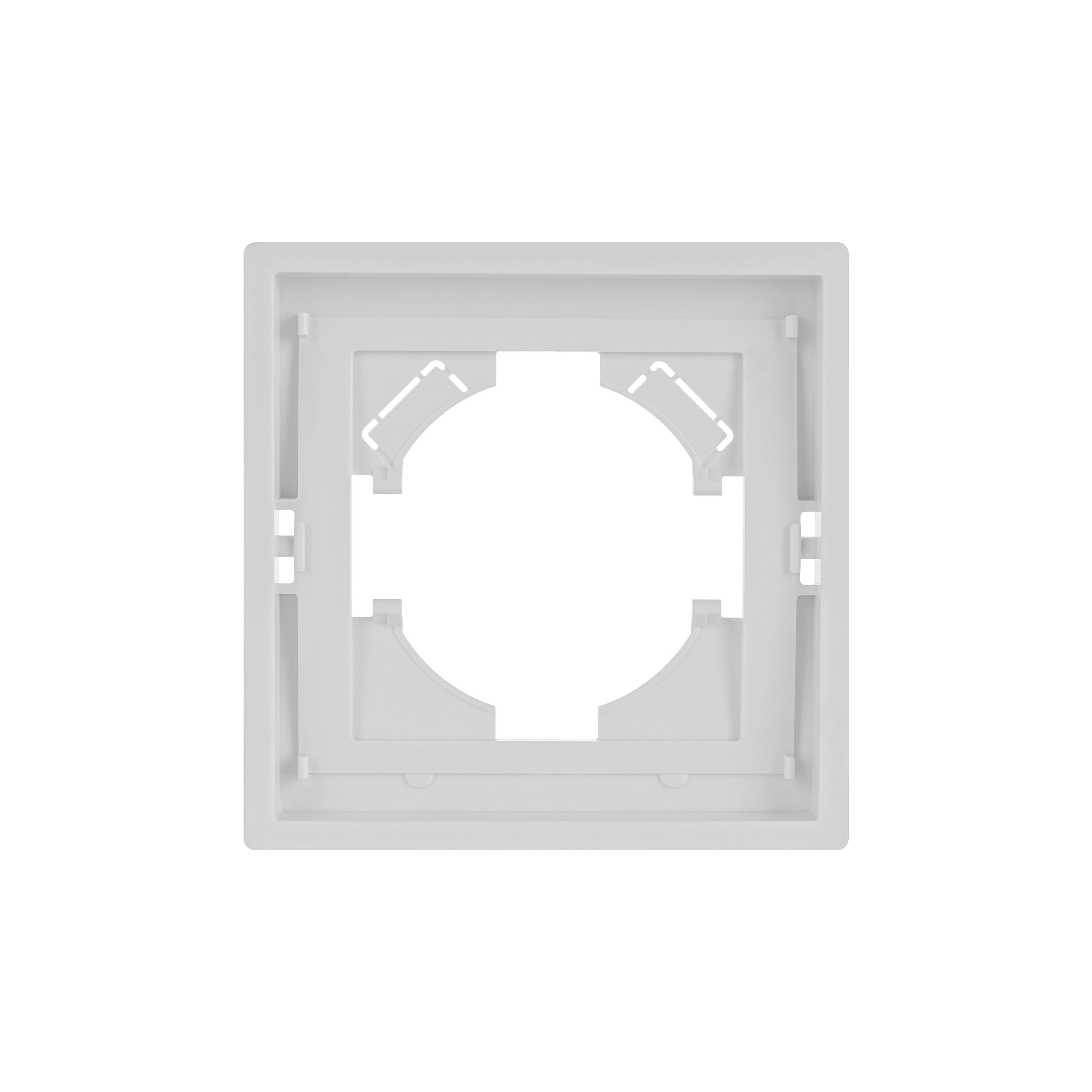Interrupteur mural et prise de courant de couleur blanche, design grand format, toucher doux, finiti