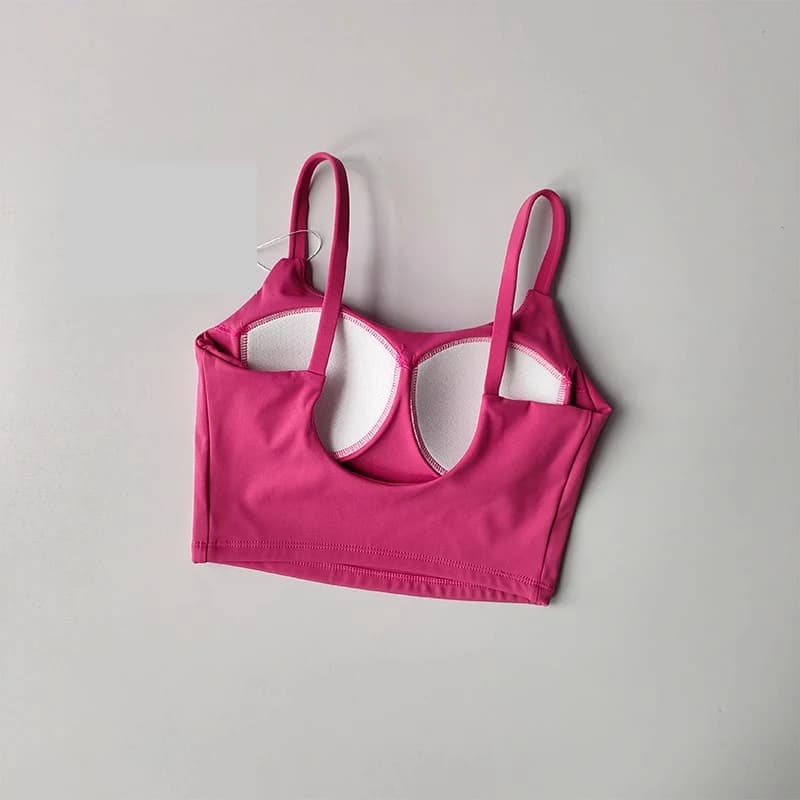 Femmes Sport soutien-gorge haut Push Up Fitness fixe avec coussinet Yoga soutien-gorge sous-vêtement