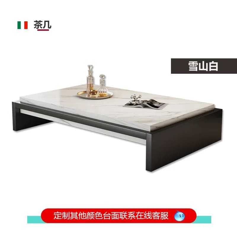 Table basse rectangulaire pour salon, style épuré, grande table à livres, mobilier de luxe haut de g