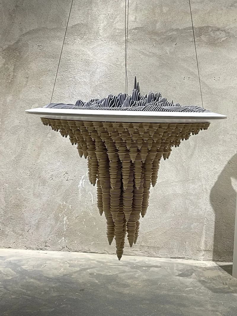 Grande Art déco fait à la main en bois, Installation d'art, galerie de sculptures, Villa, décoration