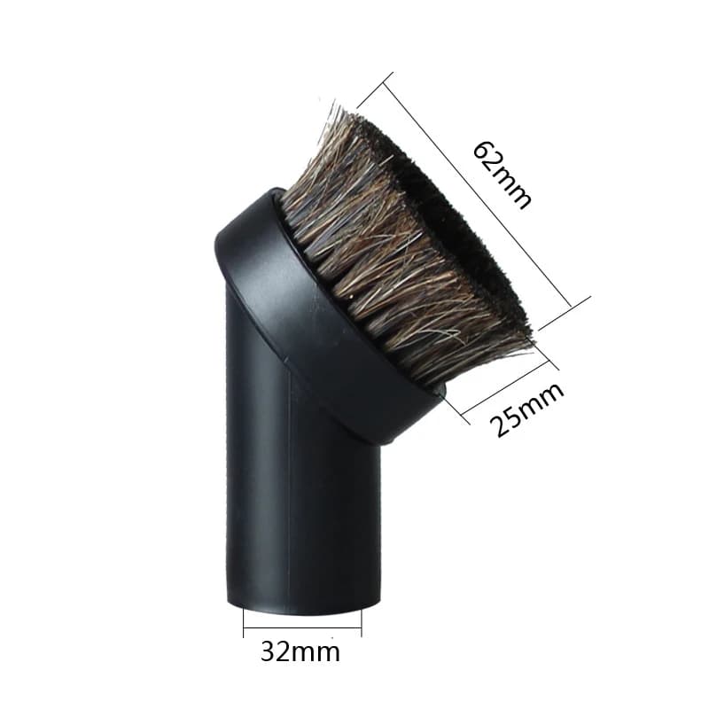 Brosse ronde universelle en crin de cheval pour aspirateur, tête de buse, adaptateur de brosses d'ép