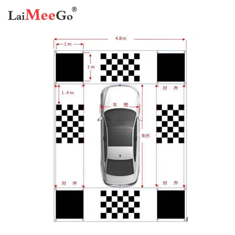 Tissu de calibrage de Correction de caméra de voiture, système de caméra de voiture à 360 degrés pou