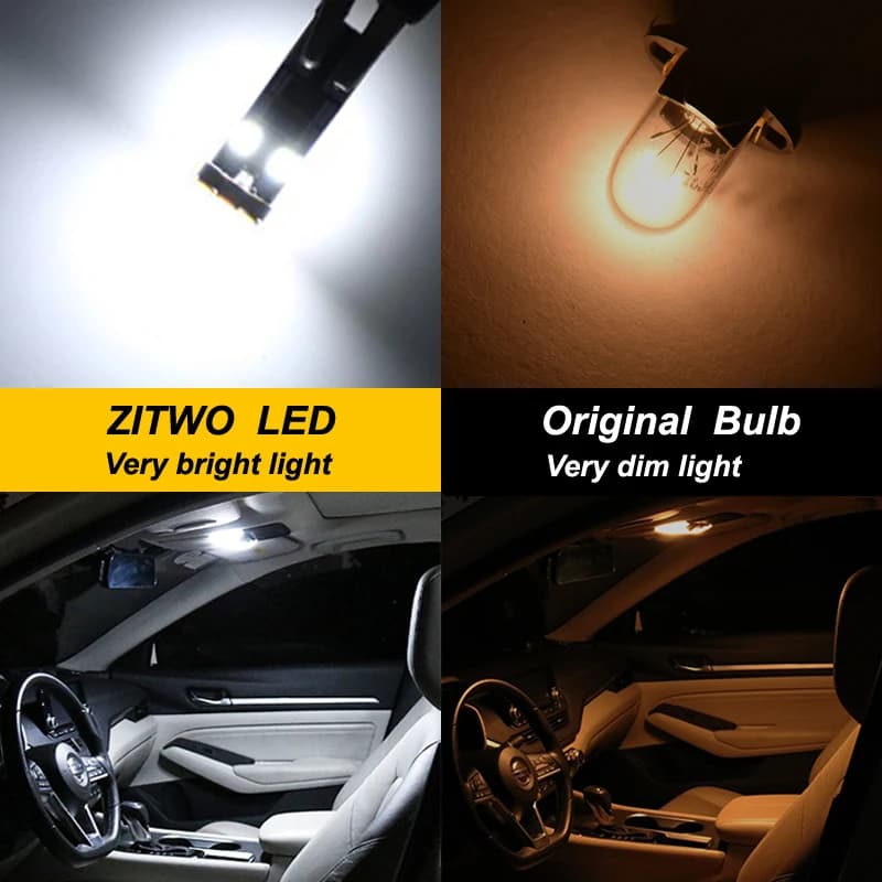 ZITWO – Kit d'ampoules de plaque de lecture intérieure LED, 11 pièces, pour Hyundai Creta 2015 2016