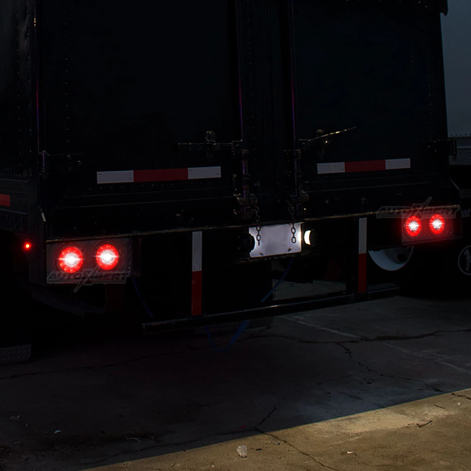 Paire de feux arrière ronds LED rouges 12-24V, feu arrière d'avertissement de freinage inversé pour