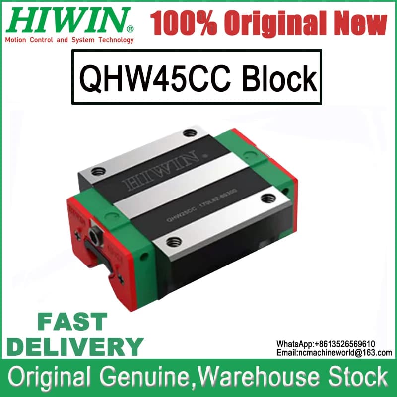 100% Original HIWIN QHW45CC QHW45CA QHW45CCZ0C QHW45CCZ0H QHW45 Guide linéaire curseur série QHW blo