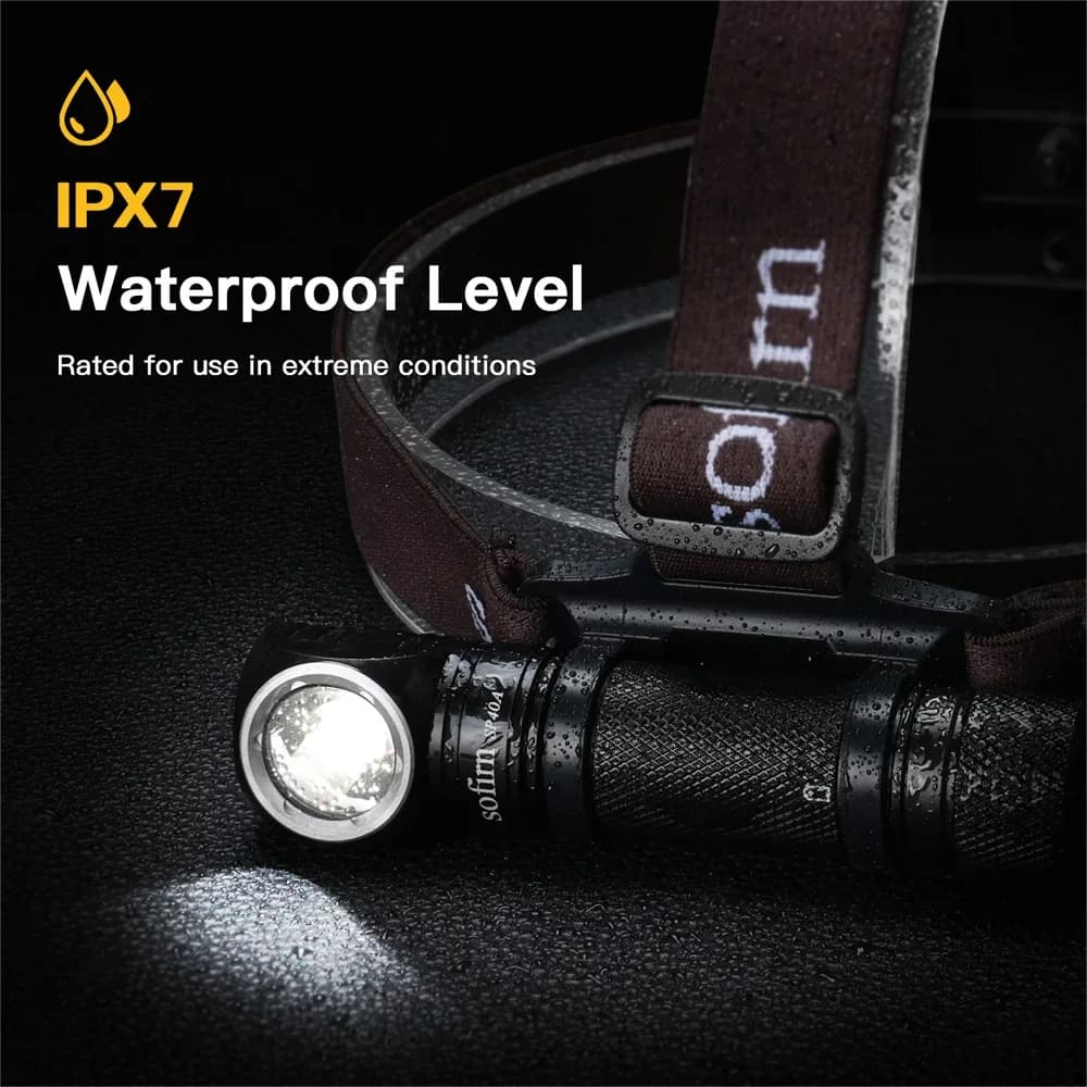 Sofirn-SP40A LH351D 18650 lampe frontale Rechargeable TIR optique lentille USB C 1200lm lampe de poc