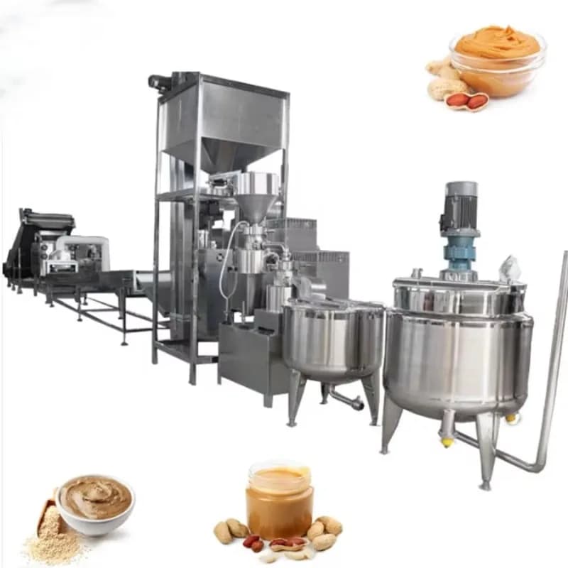 Ligne de production de beurre de cacahuète, ligne de production de tahini de sésame, machine à fabri