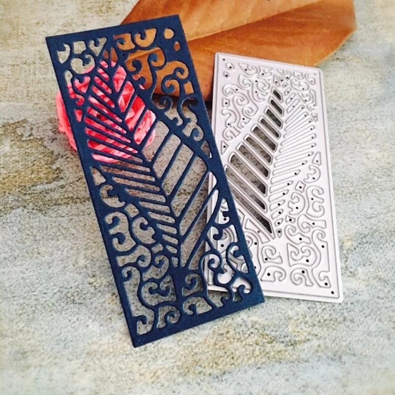 Cadre de feuille en métal, matrices de découpe, pochoirs découpés pour bricolage, carte d'album en p