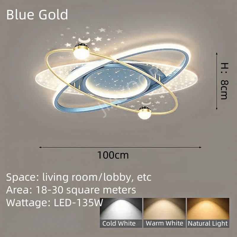 Lustre LED moderne lumière luxe ciel étoilé décor à la maison salon chambre d'enfants lampe éclairag