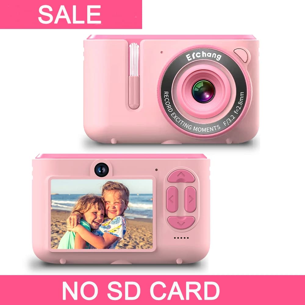 Appareil photo numérique pour enfants, double caméra HD 720P, caméra vidéo selfie, charge USB, écran