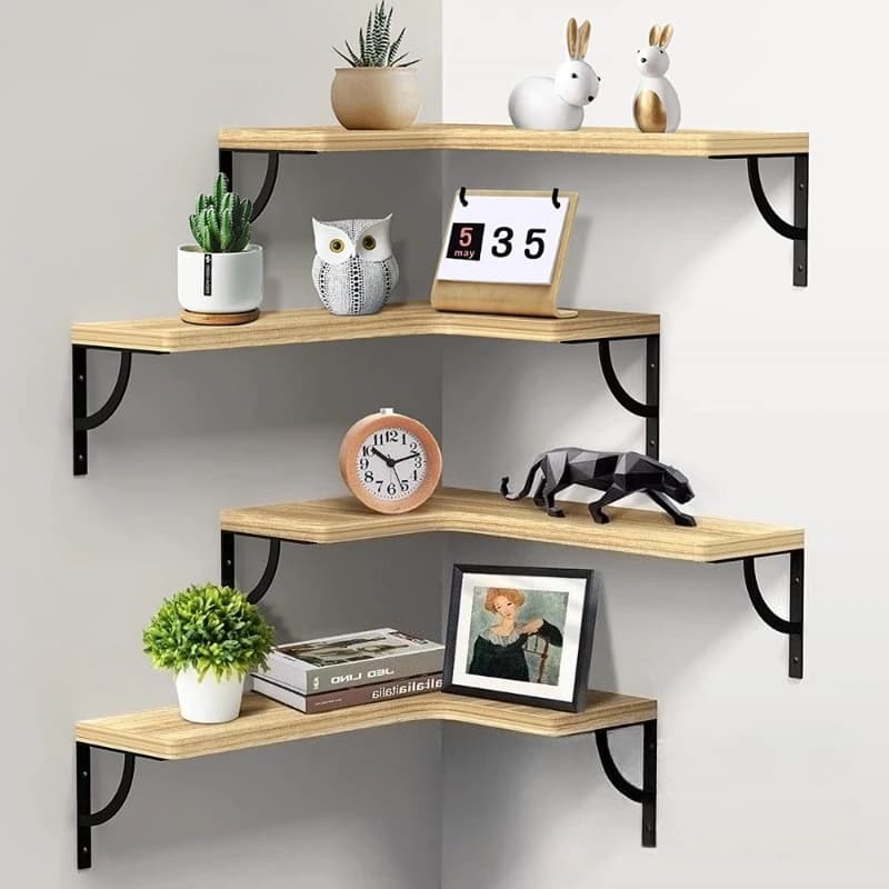 Étagères flottantes en bois, décoration murale rustique, étagères de salle murale pour rangement mur