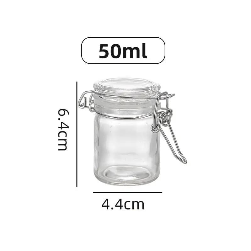 Bouteille en verre scellée de 50/100ml, pot pour la cuisine, aliments, cornichons, fruits en conserv