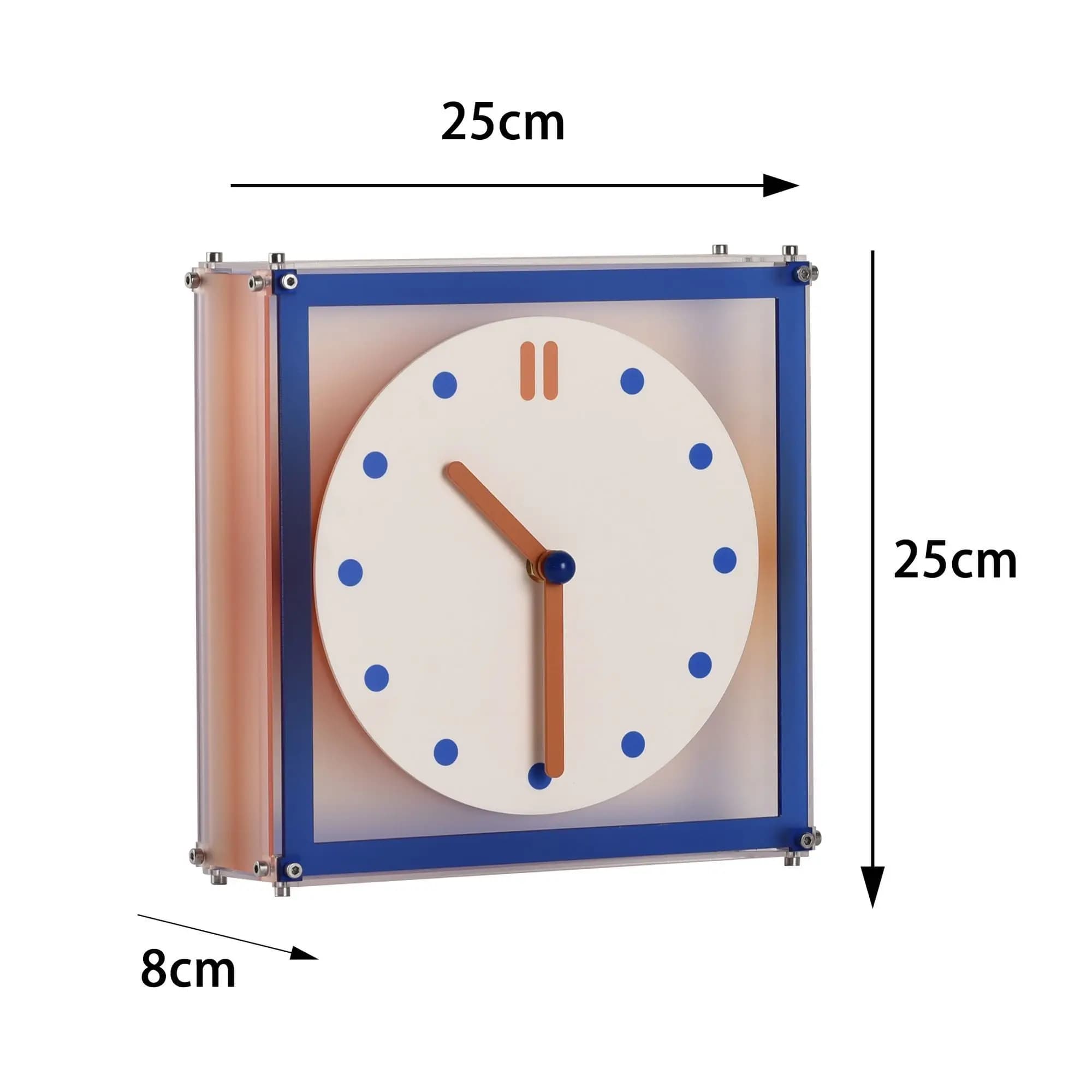 Horloge d'angle murale pour salon, horloge créative double face, horloge murale carrée, nouvelle déc