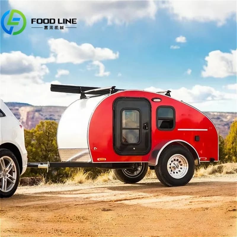 Roulotte Teardrop légère avec cabine isolée et éclairage intérieur LED pour le camping et les aventu