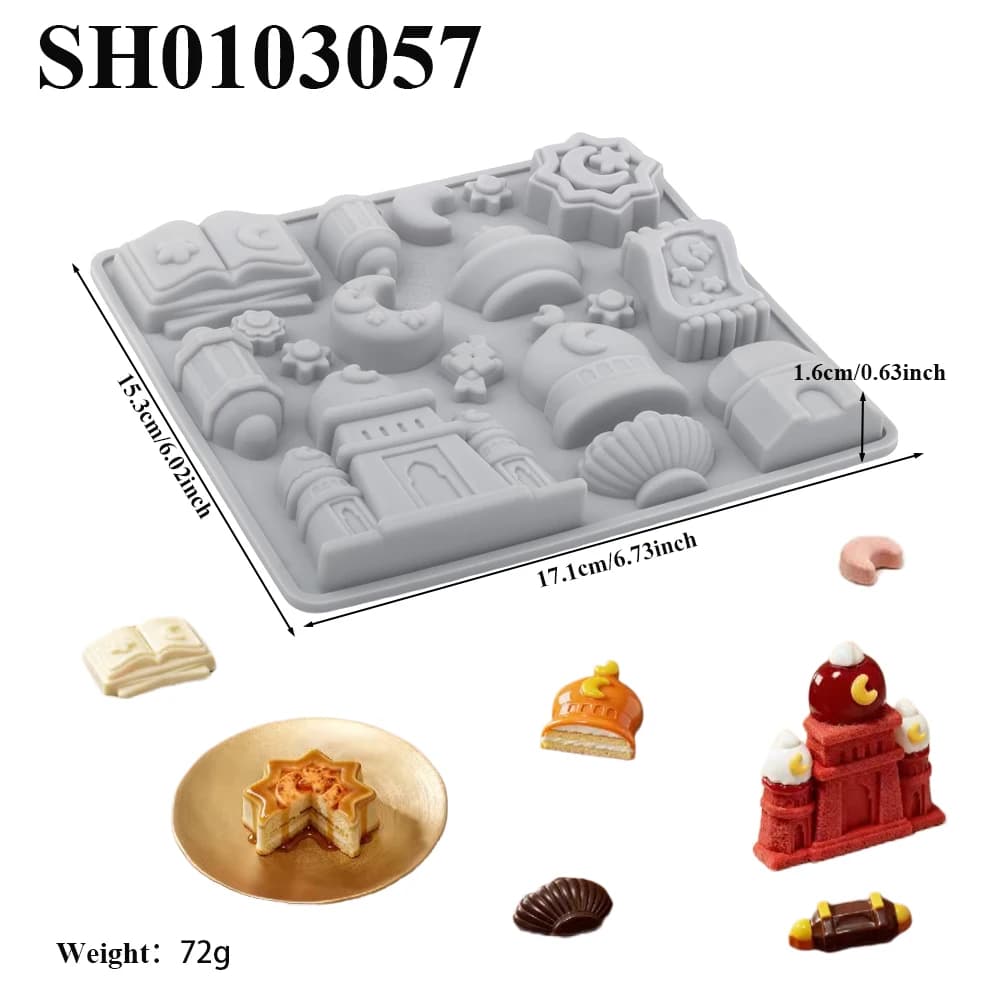 Moule à pâtisserie sur le thème du Ramadan, moule à chocolat, moule à gâteau mousse, moule à dessert